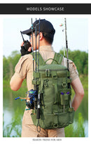 Mochila tática para pesca, caça, camping, trekking e viagens ao ar livre