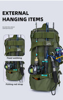 Mochila tática para pesca, caça, camping, trekking e viagens ao ar livre