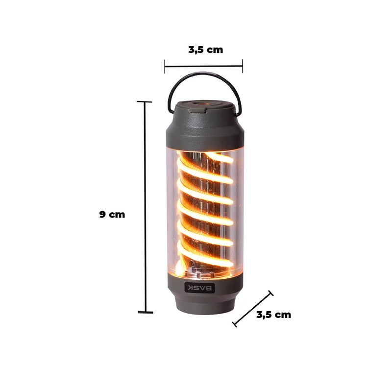 Mini luz de acampamento LED portátil ultraleve à prova d'água e recarregável BASK
