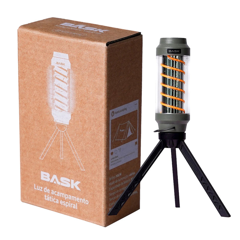 Mini luz de acampamento LED portátil ultraleve à prova d'água e recarregável BASK