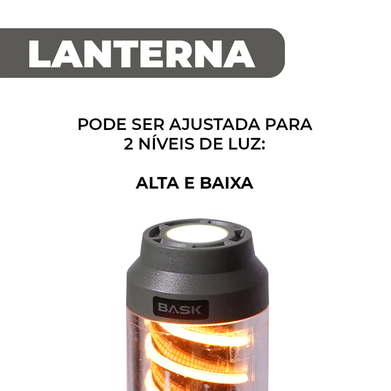 Mini luz de acampamento LED portátil ultraleve à prova d'água e recarregável BASK
