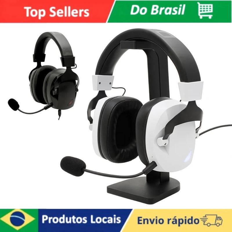 Headset Gamer 50 mm P2 (3,5 mm) — Microfone Omnidirecional • Estéreo com Fio