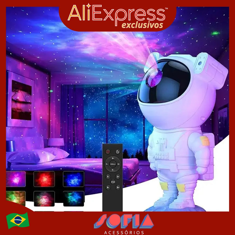 JD Magical Galaxy Light Projector-Stars and Galaxies with Adjustable Brightness and Speed, Astronaut Night Light