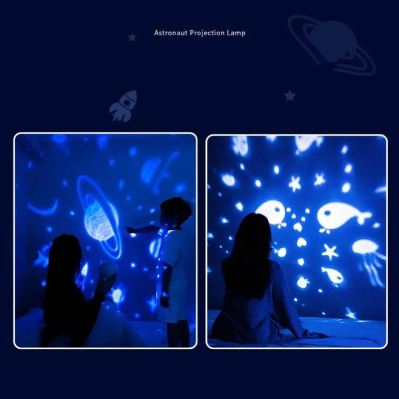Mini Projetor Astronauta Galaxia para Home Decoração Musica De Criança Quarto Céu Estrelado Galaxy Ws-8805