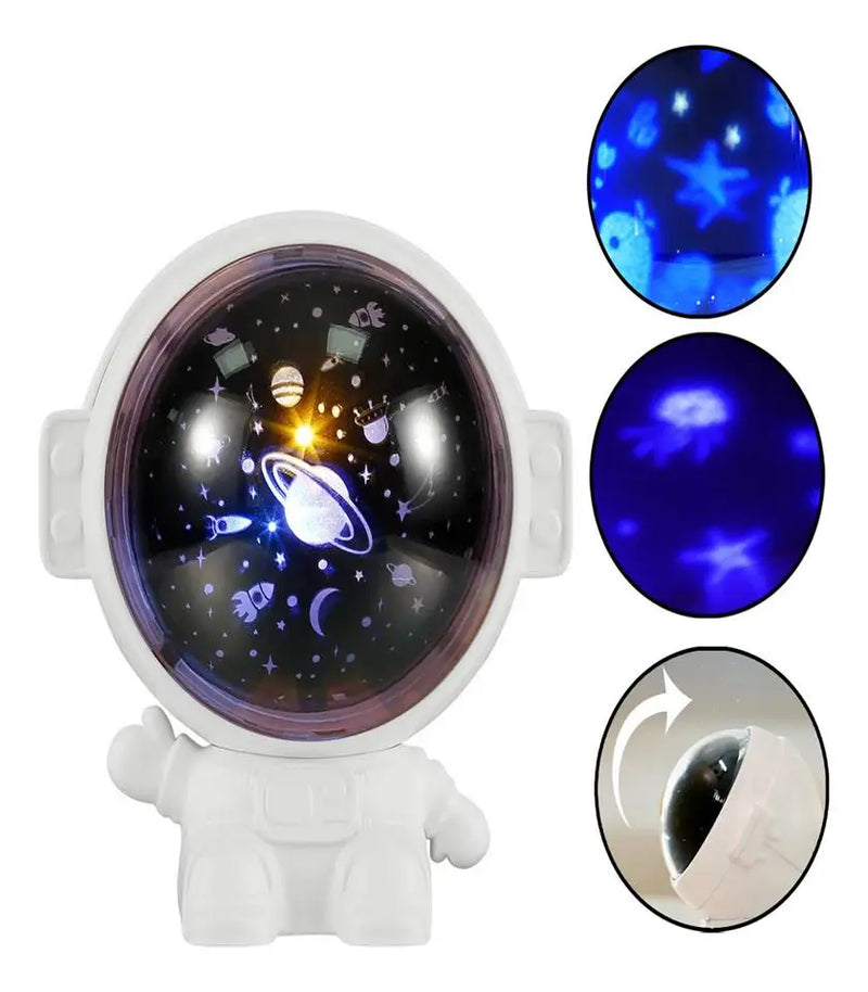 Mini Projetor Astronauta Galaxia para Home Decoração Musica De Criança Quarto Céu Estrelado Galaxy Ws-8805