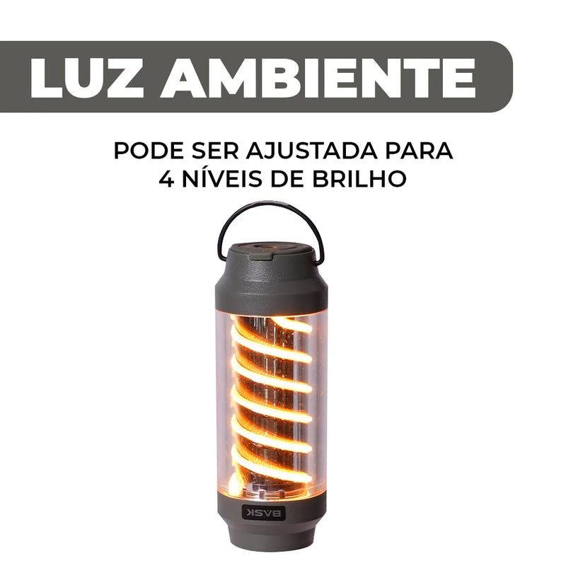 Mini luz de acampamento LED portátil ultraleve à prova d'água e recarregável BASK