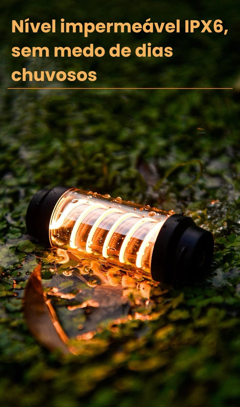 Mini luz de acampamento LED portátil ultraleve à prova d'água e recarregável BASK