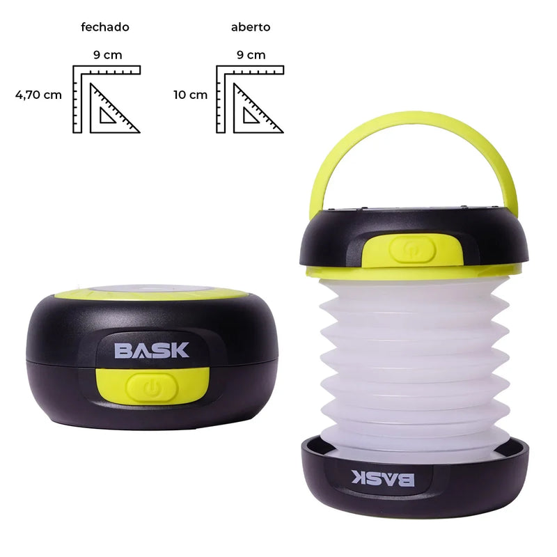 Lâmpada de acampamento dobrável portátil BASK com tempo de iluminação super longo de 50 horas