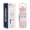 Garrafa térmica de aço inoxidável de grande capacidade com canudo, academia de acampamento ao ar livre 800ml/1700ml