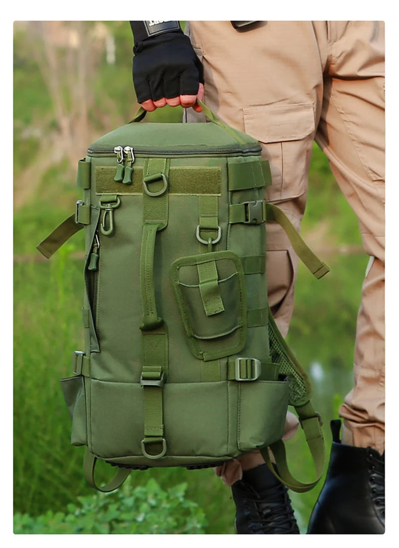 Mochila tática para pesca, caça, camping, trekking e viagens ao ar livre