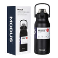 Garrafa térmica de aço inoxidável de grande capacidade com canudo, academia de acampamento ao ar livre 800ml/1700ml