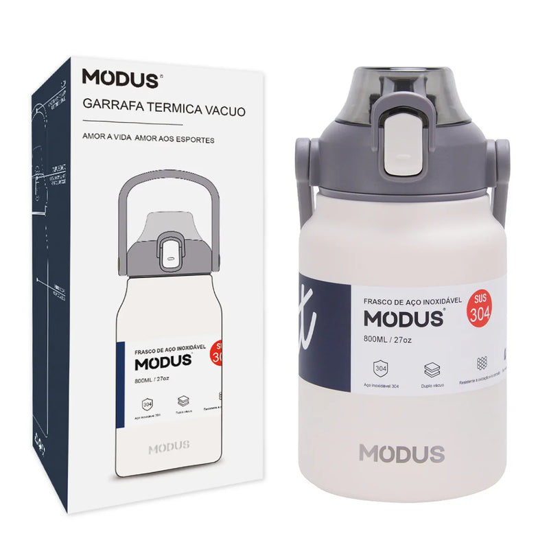 Garrafa térmica de aço inoxidável de grande capacidade com canudo, academia de acampamento ao ar livre 800ml/1700ml
