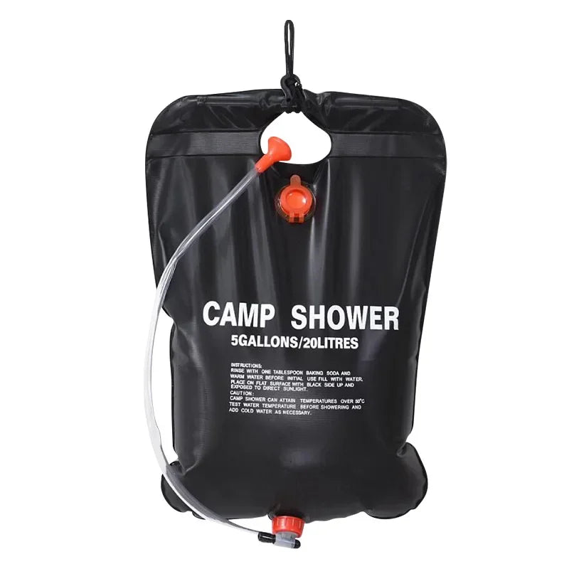 Bolsa de banho solar dobrável para áreas externas de 20/40L