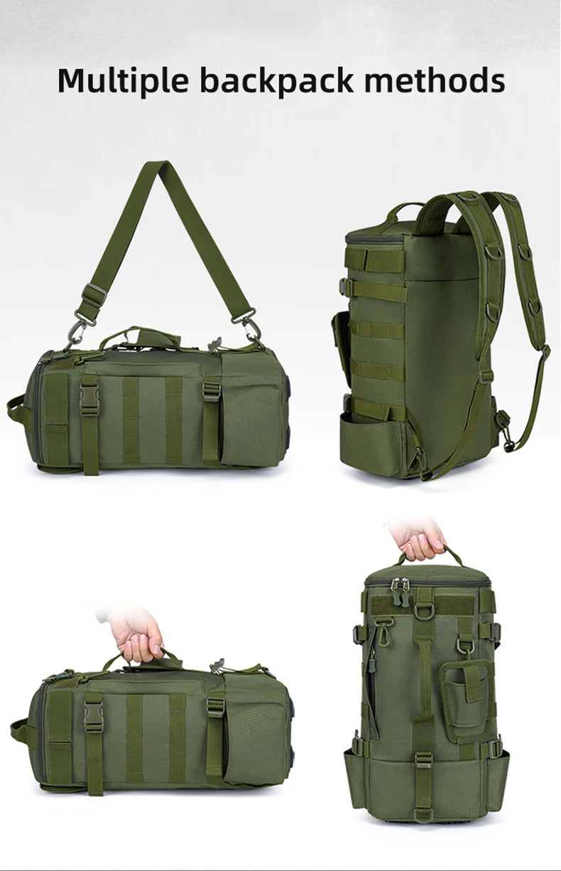 Mochila tática para pesca, caça, camping, trekking e viagens ao ar livre