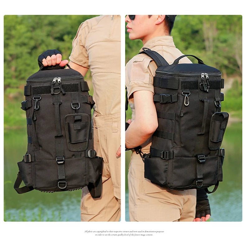 Mochila tática para pesca, caça, camping, trekking e viagens ao ar livre